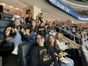 RDHs sitting in Skybox suite at PPG Paints Arena