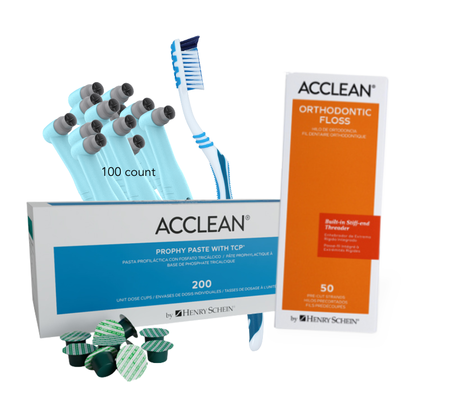 Various ACCLEAN by Henry Schein prophy products