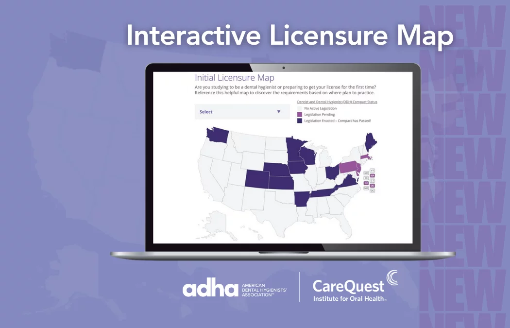 Interactive Licensure Map displayed on a monitor