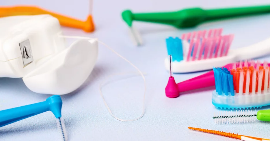 A collection of interdental tools