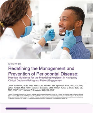 Patient in oral health exam