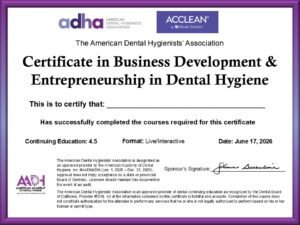 Completion Certificate for the 2026 Henry Schein Webinar Series