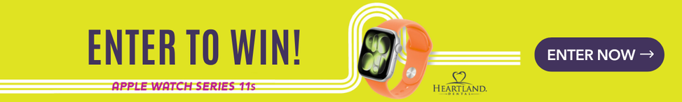 Enter to Win banner with an orange Apple Watch.
