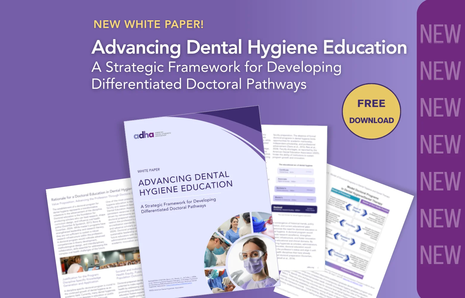 Cover and select pages of new ADHA white paper 