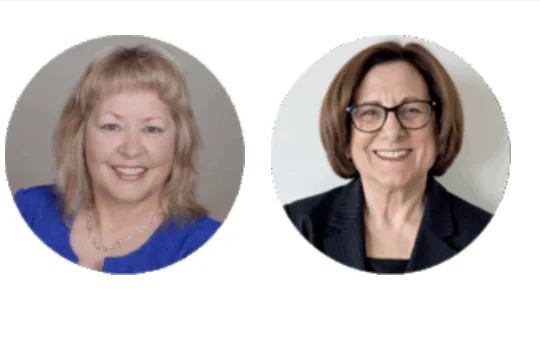 Side by side headshots of Ann Eshenaur Spolarich, RDH, PhD, FSCDH and JoAnn Gurenlian, RDH, PhD, AAFAAOM, FADHA