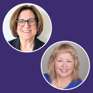 Headshots of JoAnn Gurenlian, RDH, MS, PhD, AAFAAOM, FADHA and Ann Eshenaur Spolarich, RDH, PhD, FSCDH