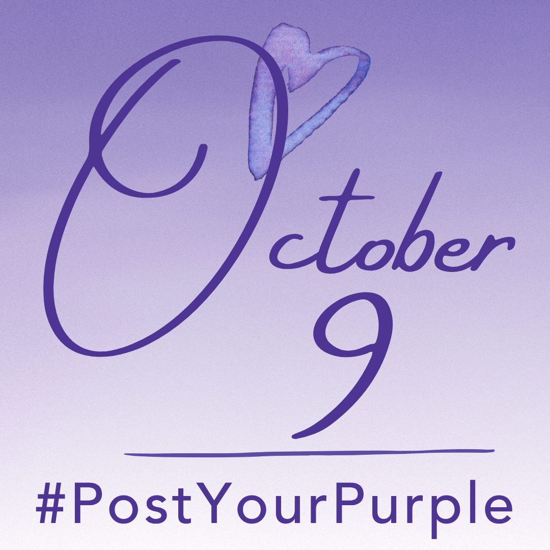 #PostYourPurple on Friday, October 9